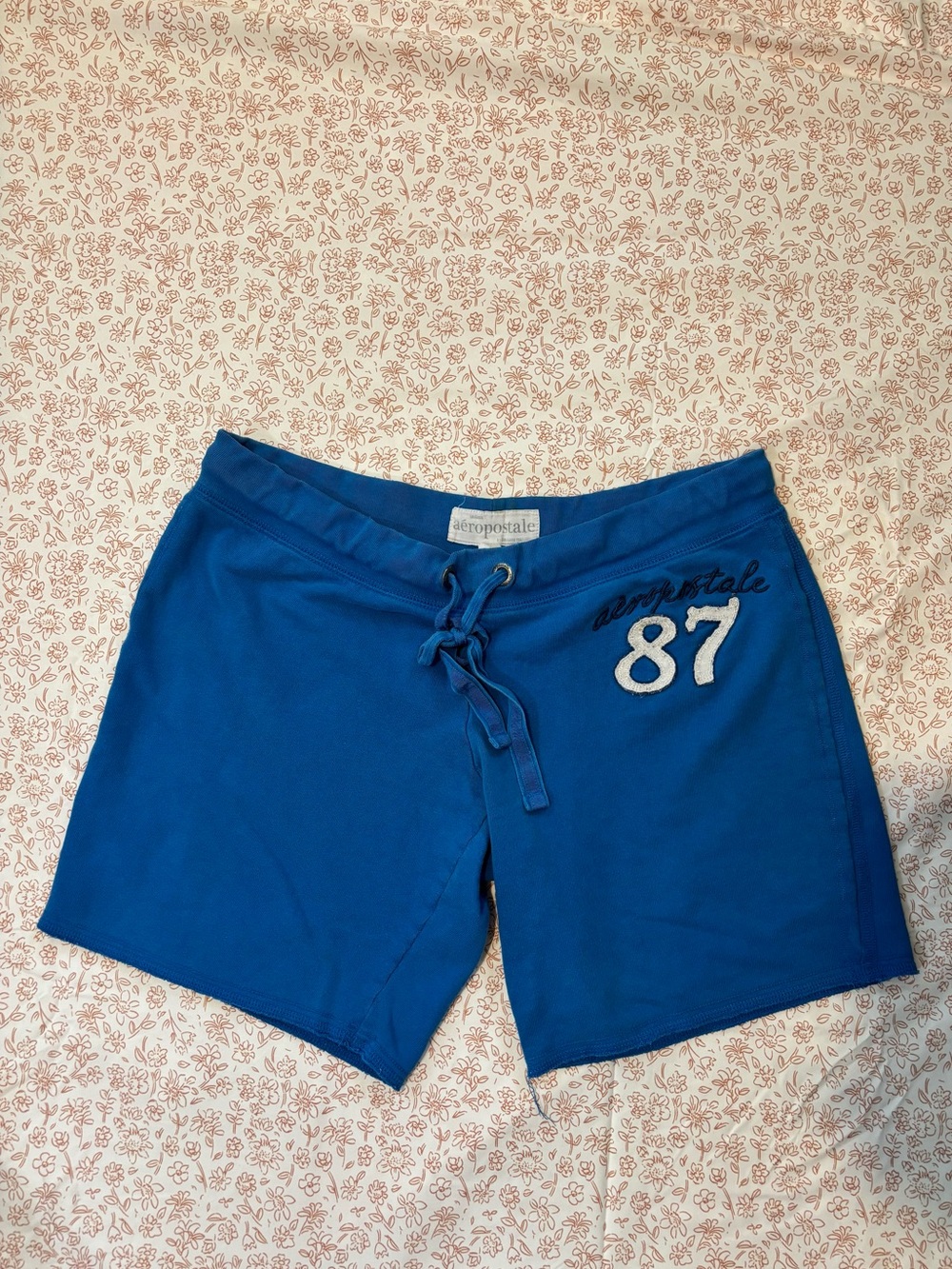 Aeropostale Royal Blue '87 Drawstring Athletic Shorts